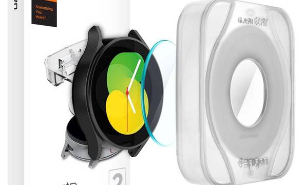 Spigen GLAS.TR EZ FIT 2-Pack - Szkło hartowane do Samsung Galaxy Watch 4 / 5 44 mm (2 szt) - zdjęcie 1