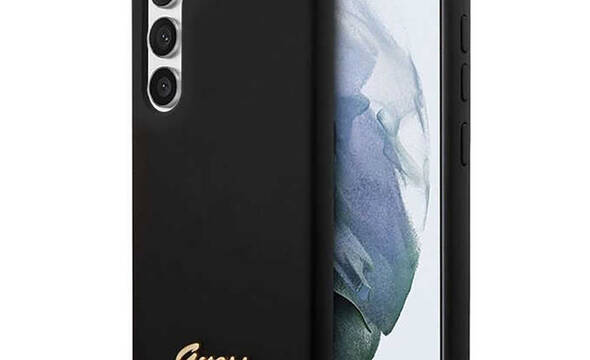 Guess Silicone Script Metal Logo - Etui Samsung Galaxy S23+ (czarny) - zdjęcie 1