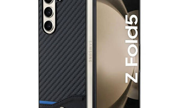 BMW Leather Carbon - Etui Samsung Galaxy Z Fold 5 (czarny) - zdjęcie 1