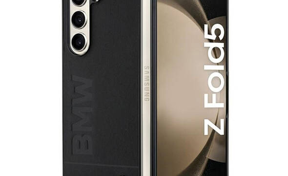 BMW Signature Logo Imprint - Etui Samsung Galaxy Z Fold 5 (czarny) - zdjęcie 1