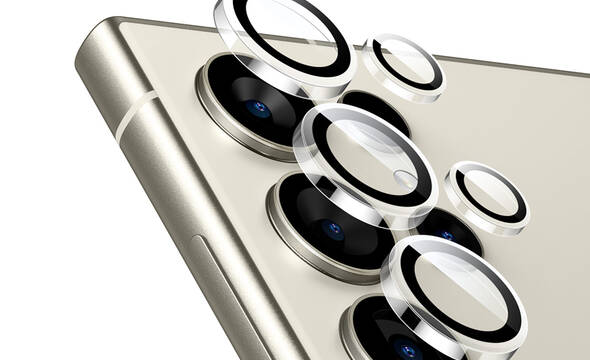 Crong Lens Ring - Szkło hartowane na obiektyw aparatu Samsung Galaxy S24 Ultra (przezroczysty) - zdjęcie 1