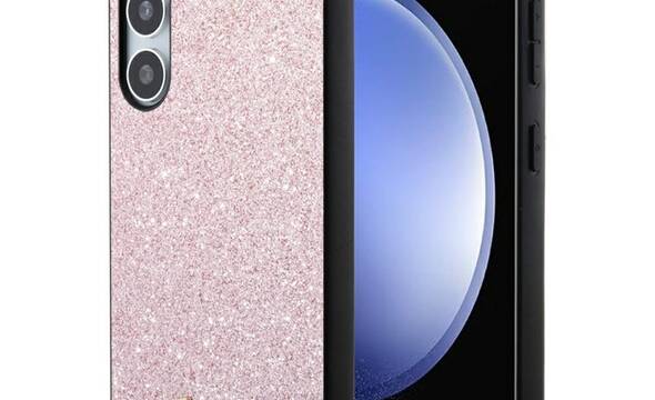 Guess Glitter Flakes Metal Logo Case - Etui Samsung Galaxy S24 (różowy) - zdjęcie 1