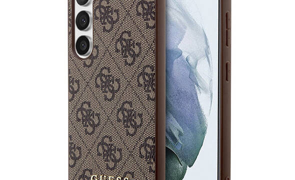 Guess 4G Metal Gold Logo - Etui Samsung Galaxy S24+ (bršzowy) - zdjęcie 1