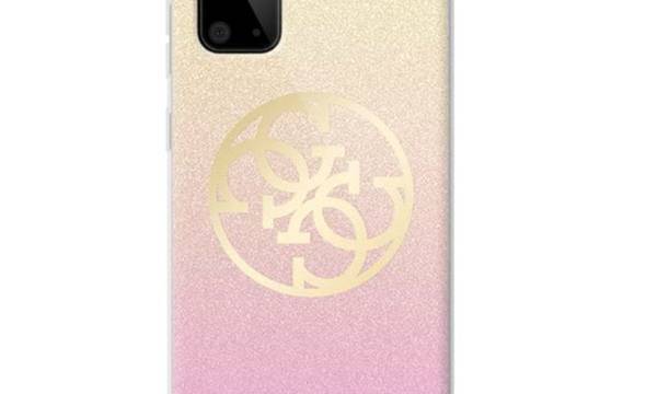 Guess Circle Glitter 4G Gradient - Etui Samsung Galaxy S20 (gold/pink) - zdjęcie 1