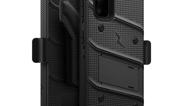 Zizo Bolt Cover - Pancerne etui Samsung Galaxy S20 oraz podstawka & uchwyt do paska (Black/Black) - zdjęcie 2