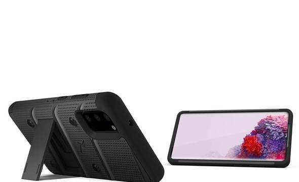 Zizo Bolt Cover - Pancerne etui Samsung Galaxy S20 oraz podstawka & uchwyt do paska (Black/Black) - zdjęcie 6