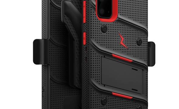 Zizo Bolt Cover - Pancerne etui Samsung Galaxy S20 oraz podstawka & uchwyt do paska (Black/Red) - zdjęcie 2