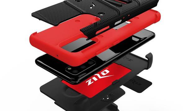Zizo Bolt Cover - Pancerne etui Samsung Galaxy S20 oraz podstawka & uchwyt do paska (Black/Red) - zdjęcie 4