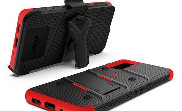Zizo Bolt Cover - Pancerne etui Samsung Galaxy S20 oraz podstawka & uchwyt do paska (Black/Red) - zdjęcie 7