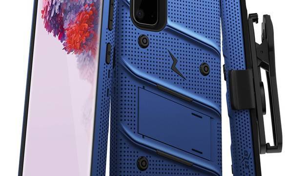 Zizo Bolt Cover - Pancerne etui Samsung Galaxy S20 oraz podstawka & uchwyt do paska (Blue/Black) - zdjęcie 1