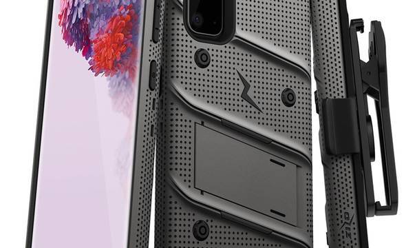 Zizo Bolt Cover - Pancerne etui Samsung Galaxy S20 oraz podstawka & uchwyt do paska (Gun Metal Gray) - zdjęcie 1
