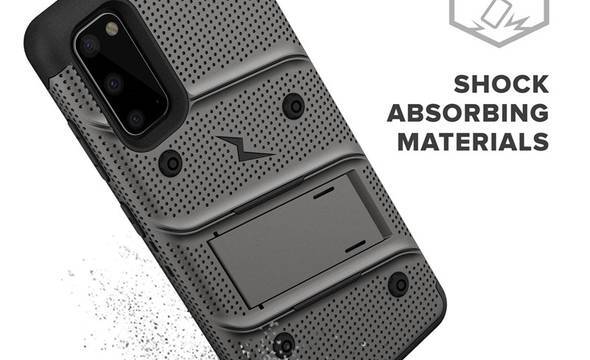 Zizo Bolt Cover - Pancerne etui Samsung Galaxy S20 oraz podstawka & uchwyt do paska (Gun Metal Gray) - zdjęcie 5