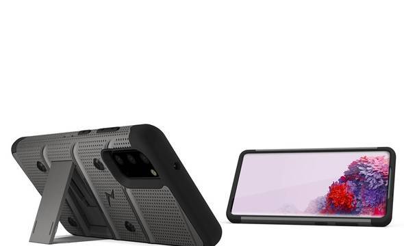 Zizo Bolt Cover - Pancerne etui Samsung Galaxy S20 oraz podstawka & uchwyt do paska (Gun Metal Gray) - zdjęcie 6