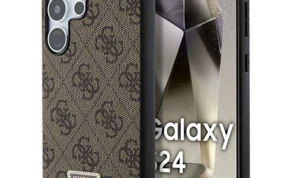 Guess 4G Triangle Strass - Etui Samsung Galaxy S24 Ultra (bršzowy) - zdjęcie 1