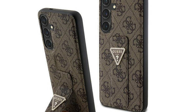 Guess Grip Stand 4G Triangle Strass Logo - Etui Samsung Galaxy S24+ (bršzowy) - zdjęcie 1
