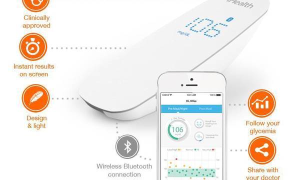 iHealth Smart Wireless Glucose Meter Kit - Elektroniczny glukometr bezprzewodowy iOS/Android (Bluetooth) ZESTAW - zdjęcie 1