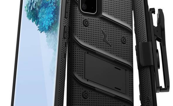 Zizo Bolt Cover - Pancerne etui Samsung Galaxy S20+ oraz podstawka & uchwyt do paska (Black/Black) - zdjęcie 1