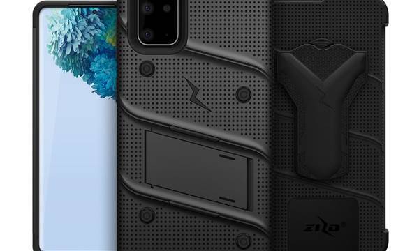 Zizo Bolt Cover - Pancerne etui Samsung Galaxy S20+ oraz podstawka & uchwyt do paska (Black/Black) - zdjęcie 3