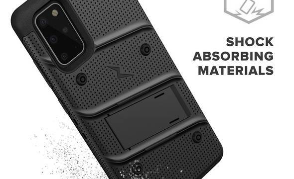 Zizo Bolt Cover - Pancerne etui Samsung Galaxy S20+ oraz podstawka & uchwyt do paska (Black/Black) - zdjęcie 5