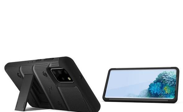 Zizo Bolt Cover - Pancerne etui Samsung Galaxy S20+ oraz podstawka & uchwyt do paska (Black/Black) - zdjęcie 6