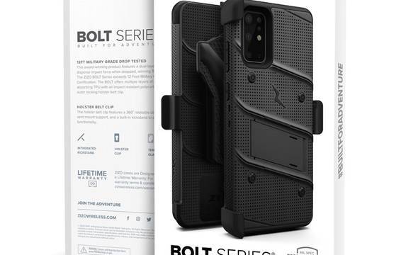 Zizo Bolt Cover - Pancerne etui Samsung Galaxy S20+ oraz podstawka & uchwyt do paska (Black/Black) - zdjęcie 8