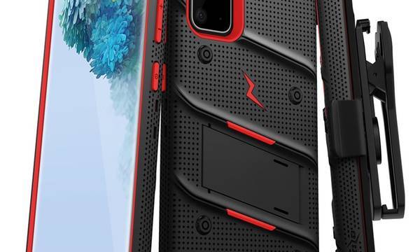 Zizo Bolt Cover - Pancerne etui Samsung Galaxy S20+ oraz podstawka & uchwyt do paska (Black/Red) - zdjęcie 1