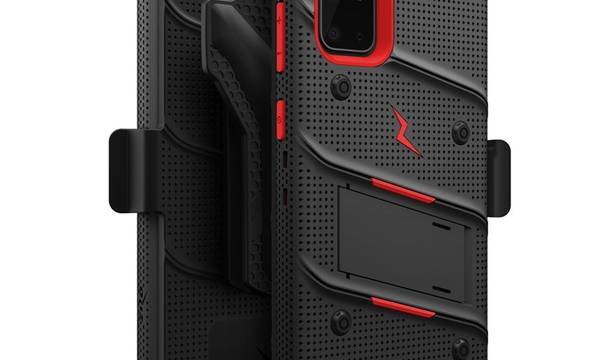 Zizo Bolt Cover - Pancerne etui Samsung Galaxy S20+ oraz podstawka & uchwyt do paska (Black/Red) - zdjęcie 2