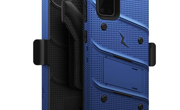 Zizo Bolt Cover - Pancerne etui Samsung Galaxy S20+ oraz podstawka & uchwyt do paska (Blue/Black) - zdjęcie 2