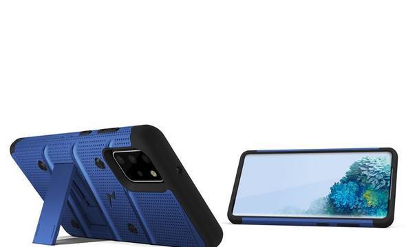 Zizo Bolt Cover - Pancerne etui Samsung Galaxy S20+ oraz podstawka & uchwyt do paska (Blue/Black) - zdjęcie 6