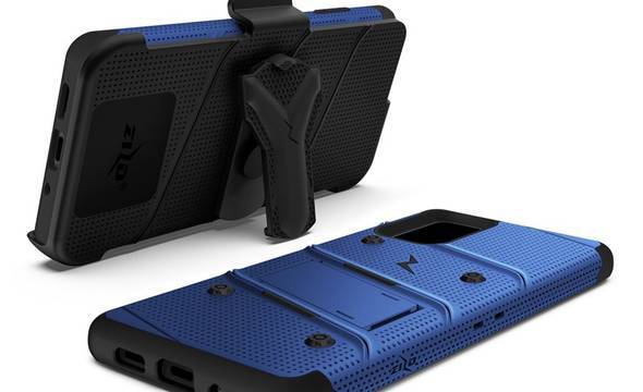 Zizo Bolt Cover - Pancerne etui Samsung Galaxy S20+ oraz podstawka & uchwyt do paska (Blue/Black) - zdjęcie 7