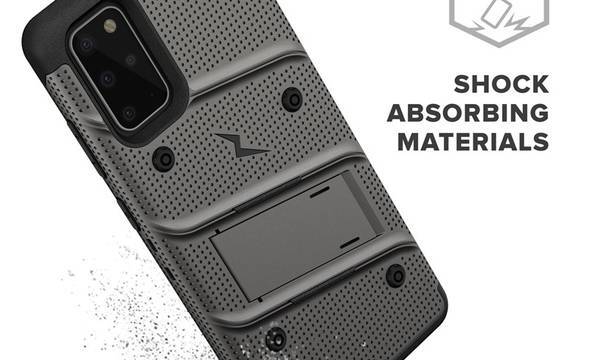 Zizo Bolt Cover - Pancerne etui Samsung Galaxy S20+ oraz podstawka & uchwyt do paska (Gun Metal Gray) - zdjęcie 5