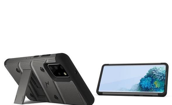 Zizo Bolt Cover - Pancerne etui Samsung Galaxy S20+ oraz podstawka & uchwyt do paska (Gun Metal Gray) - zdjęcie 6