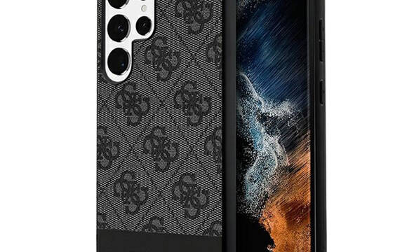 Guess 4G Bottom Stripe Metal Logo Collection - Etui Samsung Galaxy S24 Ultra (czarny) - zdjęcie 1