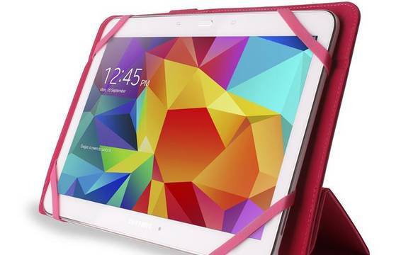 PURO Universal Booklet Easy - Etui tablet 10.1'' w/Folding back + stand up + Magnetic Closure (różowy) - zdjęcie 8