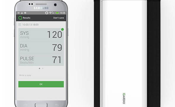 QardioArm Smart Blood Pressure Monitor - Ciśnieniomierz z funkcją wykrywania arytmii serca dla iOS i Android (Arctic White) - zdjęcie 4