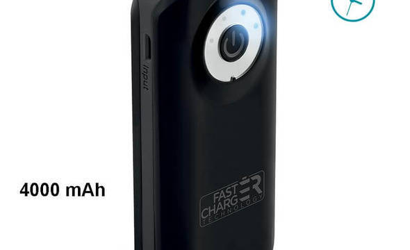 PURO Universal External Fast Charger Battery - Uniwersalny Power Bank 4000 mAh, 2 x USB, 2.4 A (czarny) - zdjęcie 1