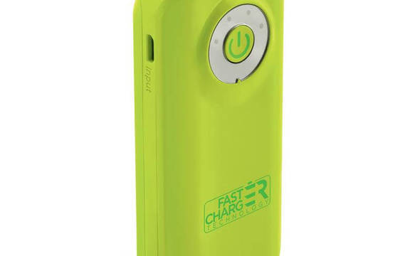 PURO Universal External Fast Charger Battery - Uniwersalny Power Bank 4000 mAh, 2 x USB, 2.4 A (limonkowy) - zdjęcie 2