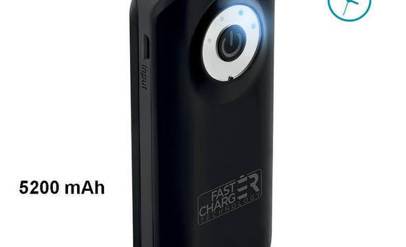 PURO Universal External Fast Charger Battery - Uniwersalny Power Bank 5200 mAh, 2 x USB, 2.4 A (czarny) - zdjęcie 1