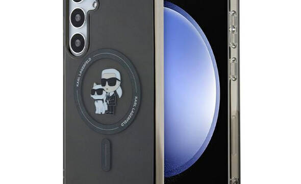 Karl Lagerfeld IML Karl & Choupette Glitter MagSafe - Etui Samsung Galaxy S24+ (czarny) - zdjęcie 1