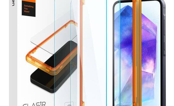 Spigen Alm Glas.TR 2-Pack - Szkło hartowane do Samsung Galaxy A55 5G (2 szt.) (Przezroczysty) - zdjęcie 1