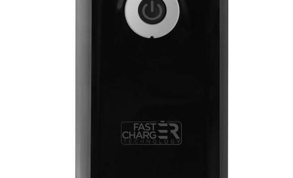PURO Universal External Fast Charger Battery - Uniwersalny Power Bank z latarką 9000 mAh, 2 x USB, 2.4 A (czarny) - zdjęcie 3