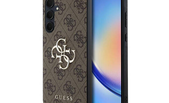 Guess 4G Big Metal Logo - Etui Samsung Galaxy A35 5G (bršzowy) - zdjęcie 1