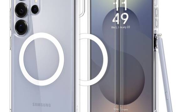 Spigen Ultra Hybrid Mag MagSafe - Etui do Samsung Galaxy S25 Ultra (Clear / White) - zdjęcie 1