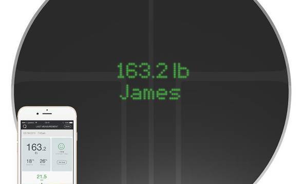 QardioBase 2 Smart Scale - Inteligentna waga z funkcją analizy składu ciała BMI Wi-FI dla iOS / Android / Kindle / Apple Health (Volcanic Black) - zdjęcie 1
