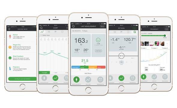 QardioBase 2 Smart Scale - Inteligentna waga z funkcją analizy składu ciała BMI Wi-FI dla iOS / Android / Kindle / Apple Health (Volcanic Black) - zdjęcie 10
