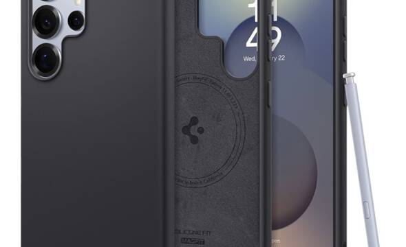 Spigen Silicone Fit Mag MagSafe - Etui do Samsung Galaxy S25 Ultra (Czarny) - zdjęcie 1