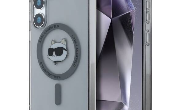 Karl Lagerfeld Button Choupette Head Printed Logo MagSafe - Etui Samsung Galaxy S25+ (czarny) - zdjęcie 1