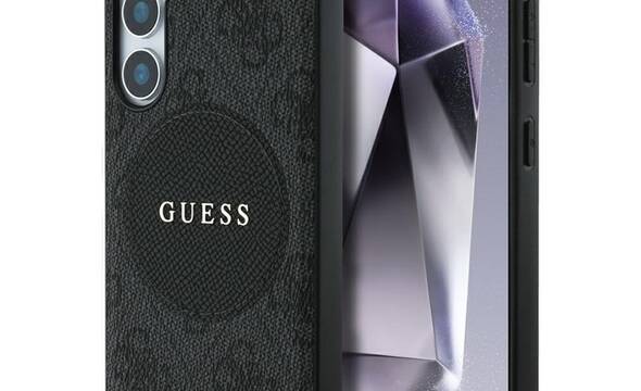 Guess 4G Round Patch Classic Logo MagSafe - Etui do Samsung Galaxy S25 (czarny) - zdjęcie 1