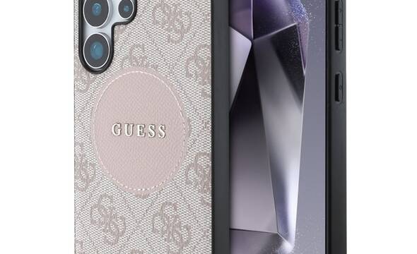 Guess 4G Round Patch Classic Logo MagSafe - Etui do Samsung Galaxy S25 Ultra (różowy) - zdjęcie 1