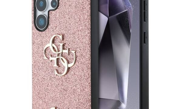 Guess Fixed Glitter Big 4G Metal Logo - Etui do Samsung Galaxy S25 Ultra (różowy) - zdjęcie 1